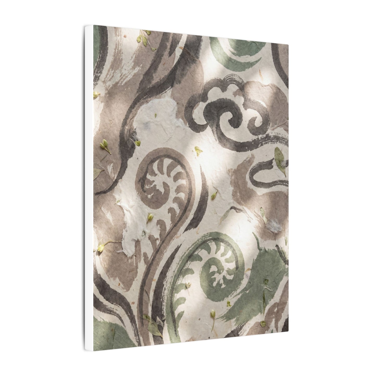 Dappled Ink Brushstroke Canvas Art - Japandi Ma