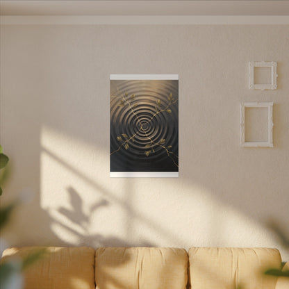 Kanso Water Ripple Canvas Art - Kintsugi Gold Vein