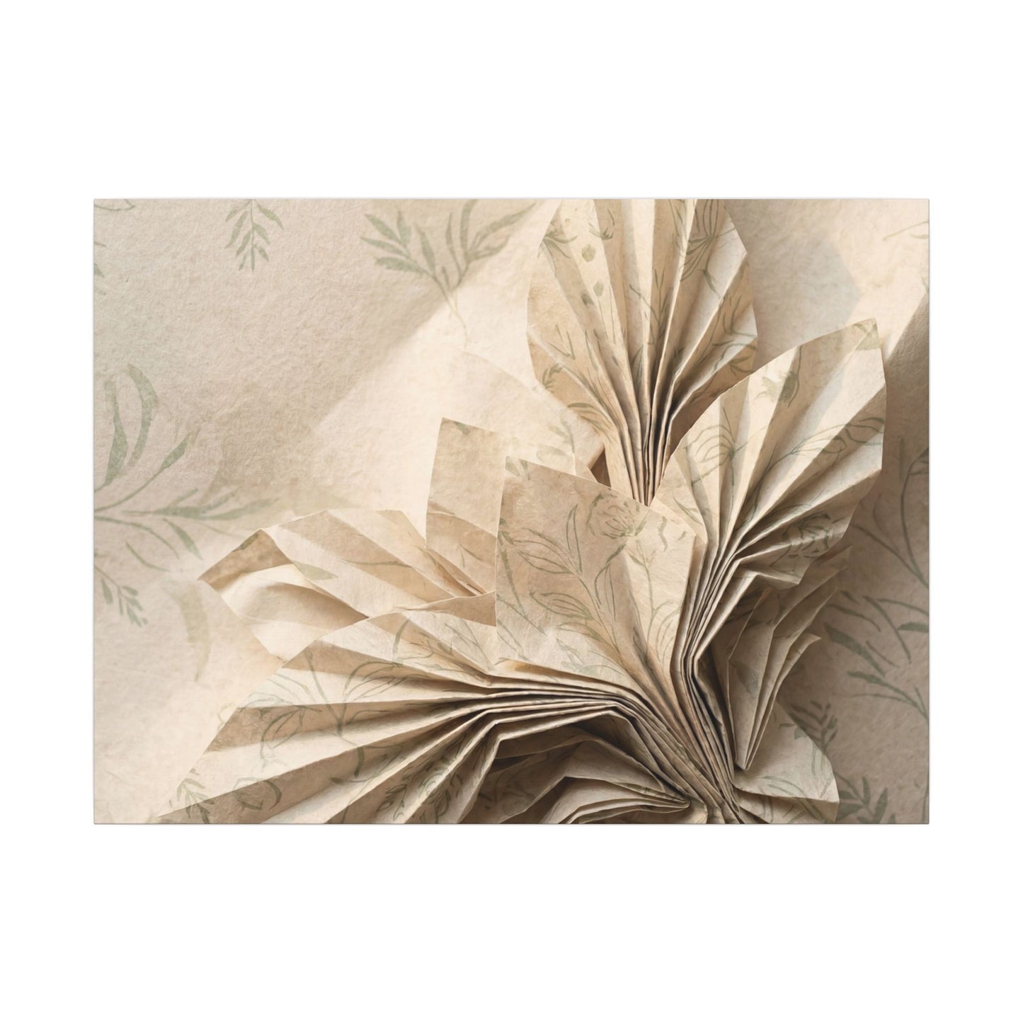 Paper Fold Summer Canvas Art | Japandi Neutral Design Art Print