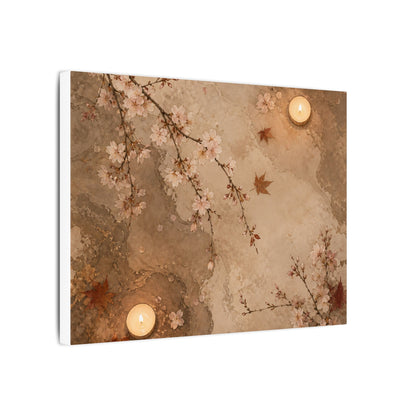 Cherry Blossom Canvas Art | Autumn Japandi Japanese Pattern Art