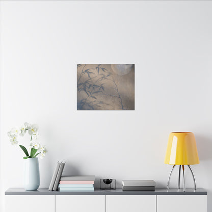 Shadow Play Canvas Art | Winter Japandi Japanese Pattern Art