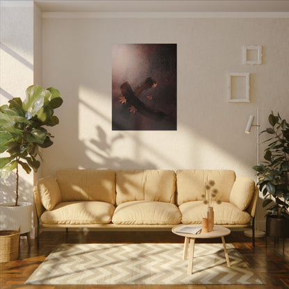 Moody Ink Brushstroke Canvas Art - Moody Minimal Dark Japandi