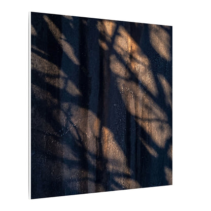 Dark Japandi Shadow Play in Golden Hour | Shadow Zen Canvas Art