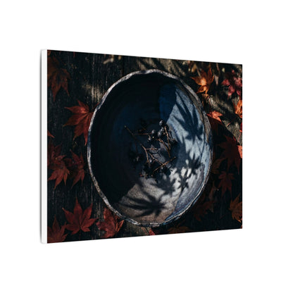 Autumn Ceramic Bowl Shadow Zen Canvas Art | Bold Decor