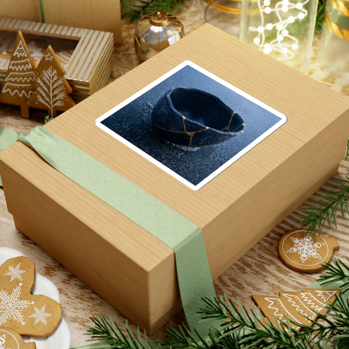Moonlight Ceramic Bowl Sticker - Kintsugi Kanso