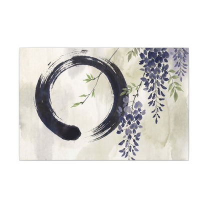 Wisteria Enso Canvas Art | Serene Zen Art