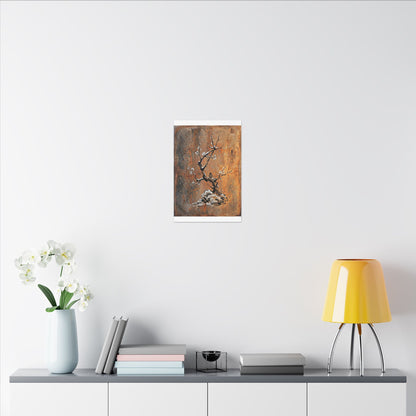 Datsuzoku Rust Patina Canvas Art - Zen Sumi E