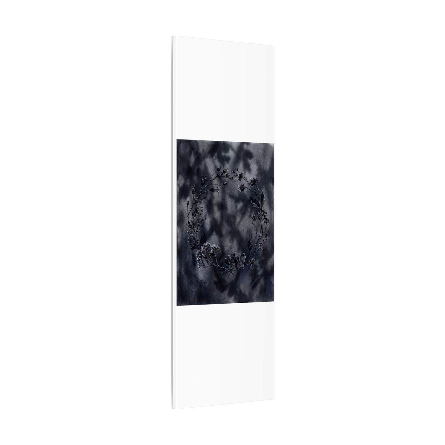 Dried Flowers Canvas Art | Winter Dark Japandi Shadow Zen Art