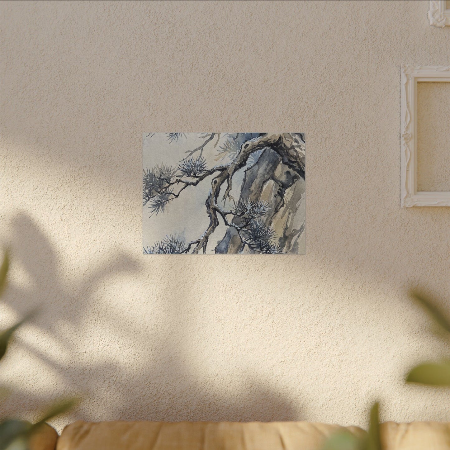 Moonlight Pine Tree Canvas Art - Japandi Seijaku