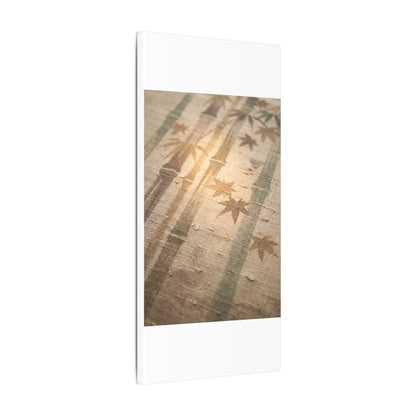Autumn Bamboo Grove Japanese Pattern Canvas Art | Neutral Decor