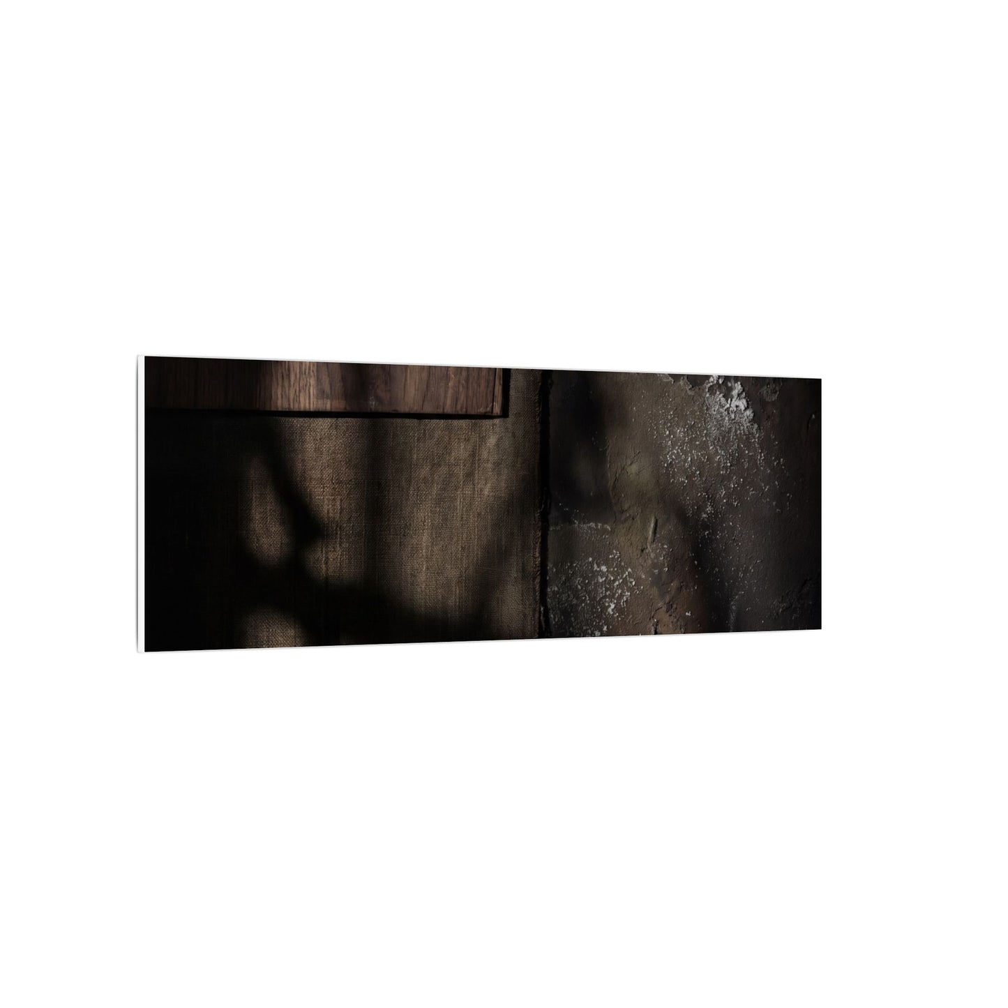 Dark Japandi Shadow Play in Candlelight | Dark Texture Canvas Art