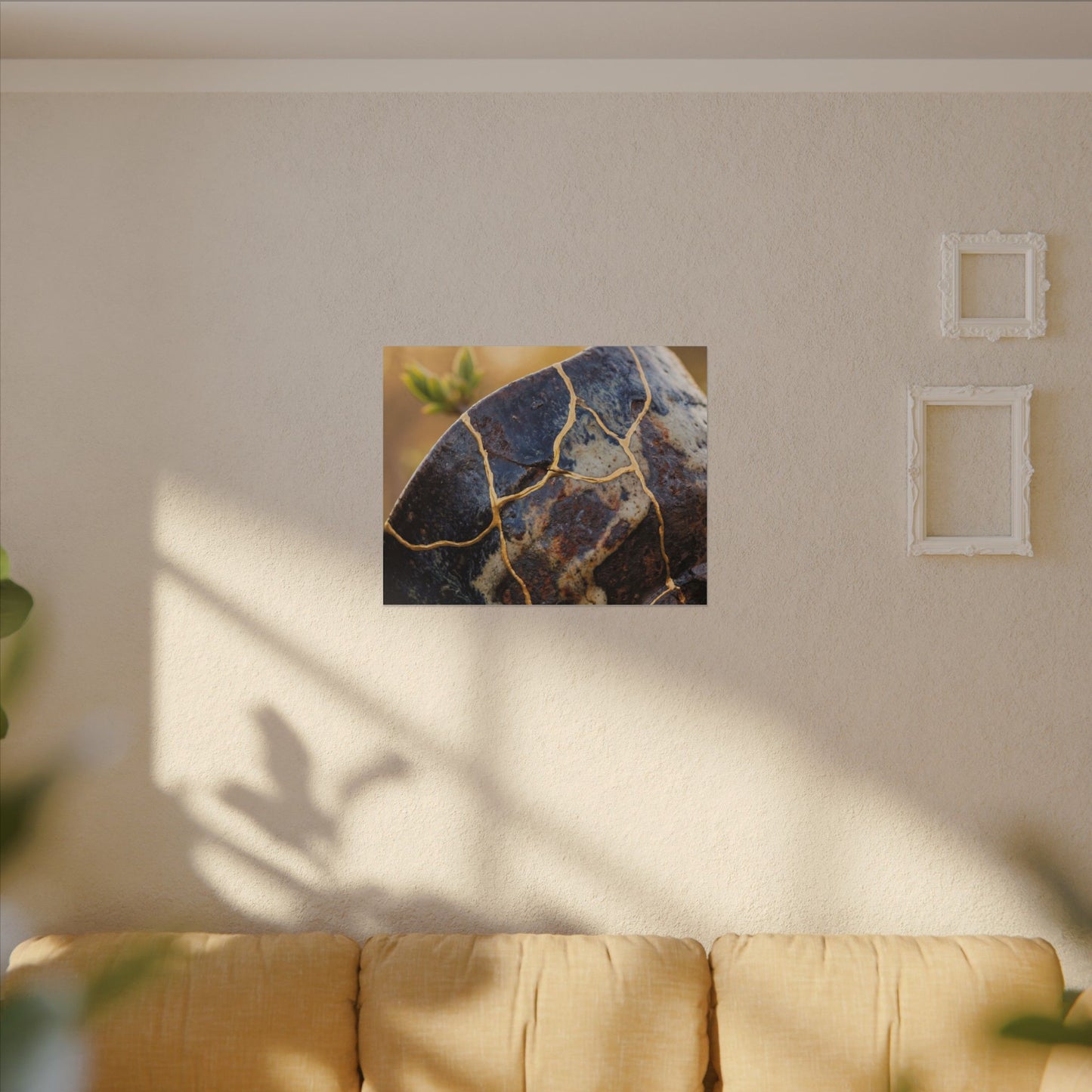 Fukinsei Rust Patina Canvas Art - Kintsugi Gold Repair