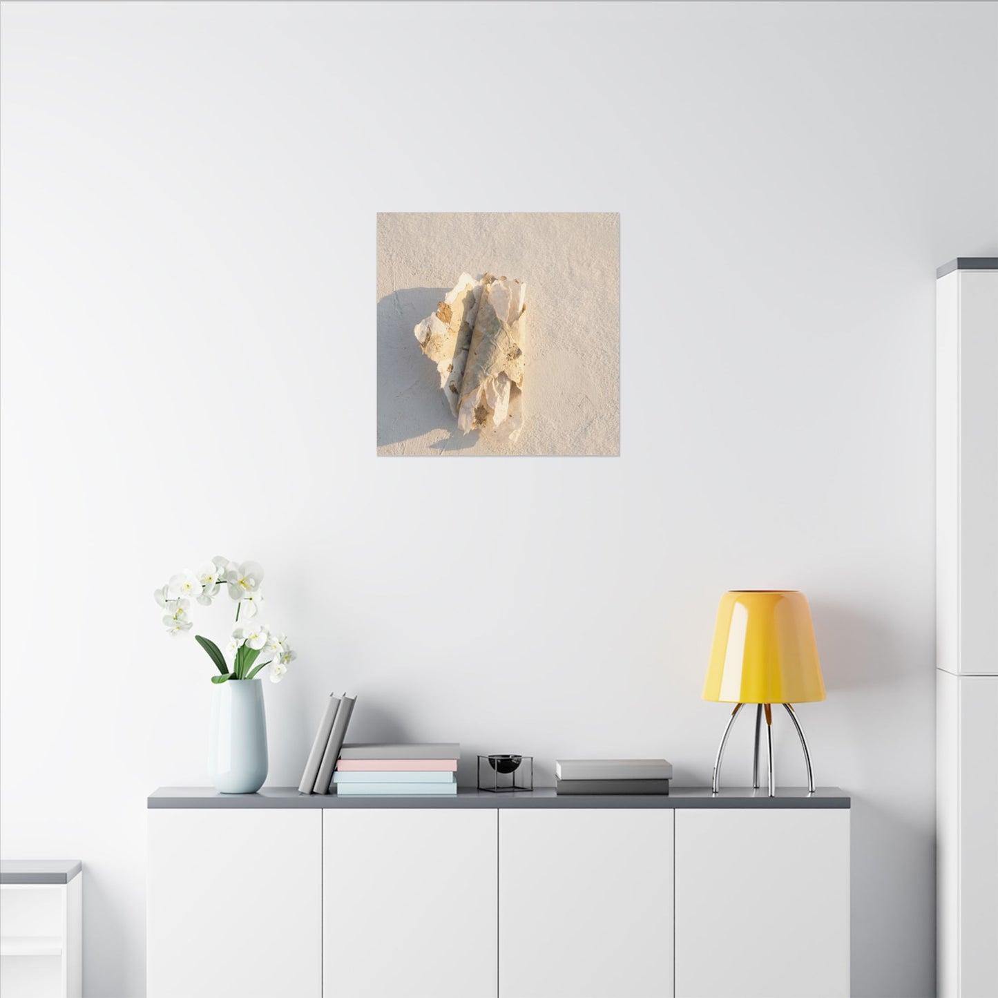 Paper Fold Canvas Art | Winter Japandi Texture Art