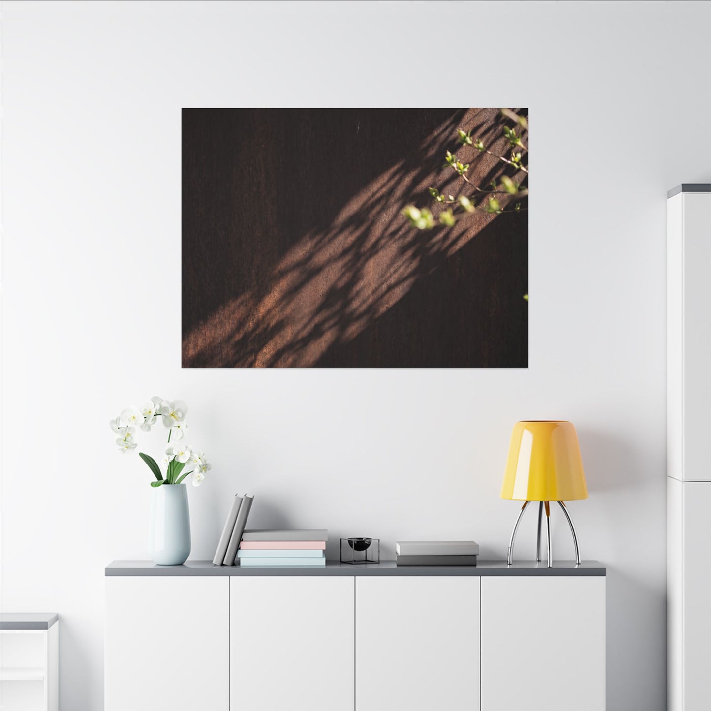 Rust Patina Moody Minimal Canvas Art | Sophisticated Dark Japandi Art