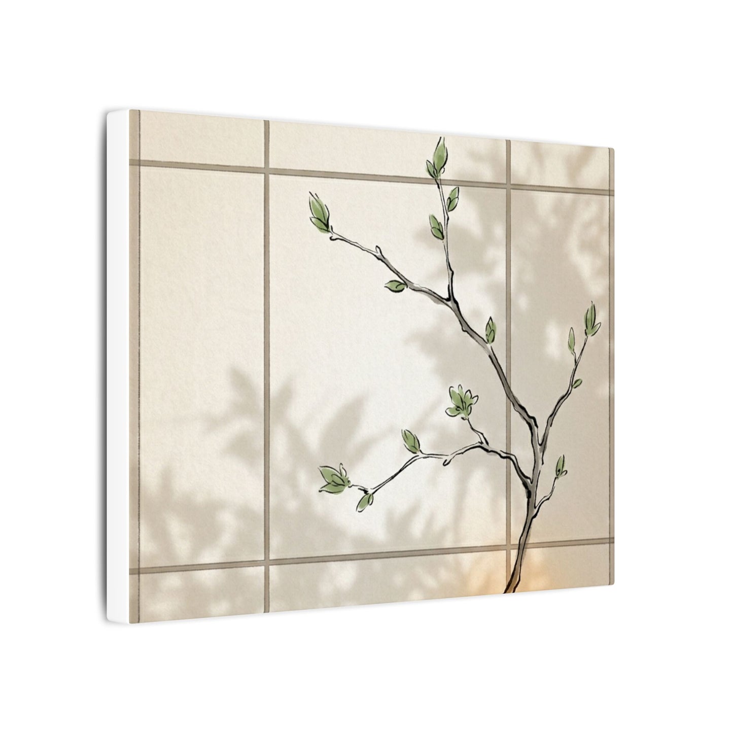 Shoji Screen Spring Canvas Art | Japandi Cozy Design
