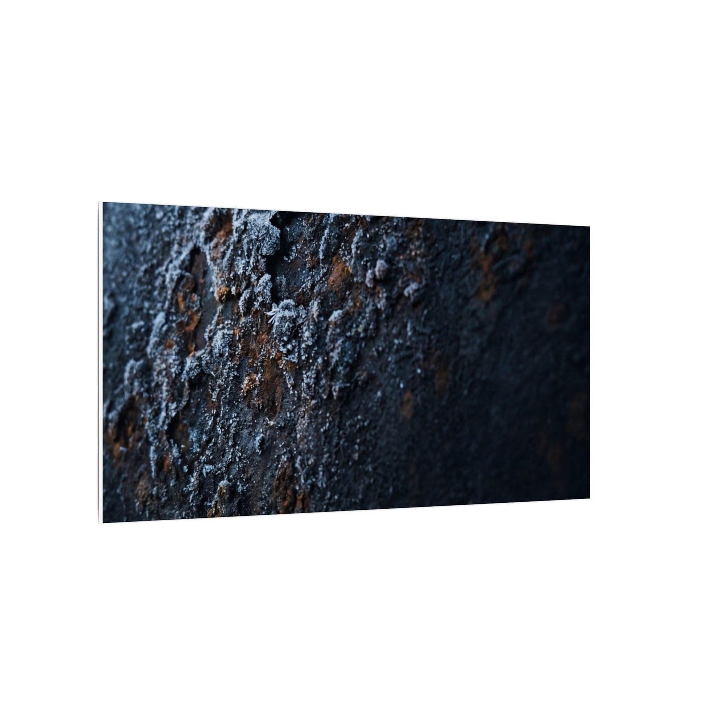 Rust Patina Canvas Art | Winter Dark Japandi Shadow Zen Art