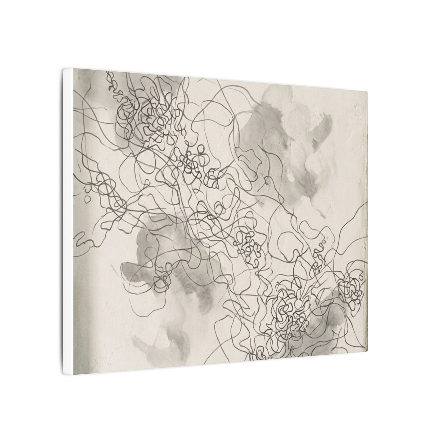 Shadow Play Spring Canvas Art | Dark Japandi Sophisticated Design