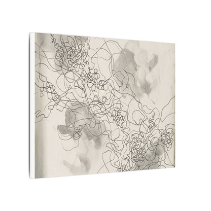 Shadow Play Spring Canvas Art | Dark Japandi Sophisticated Design