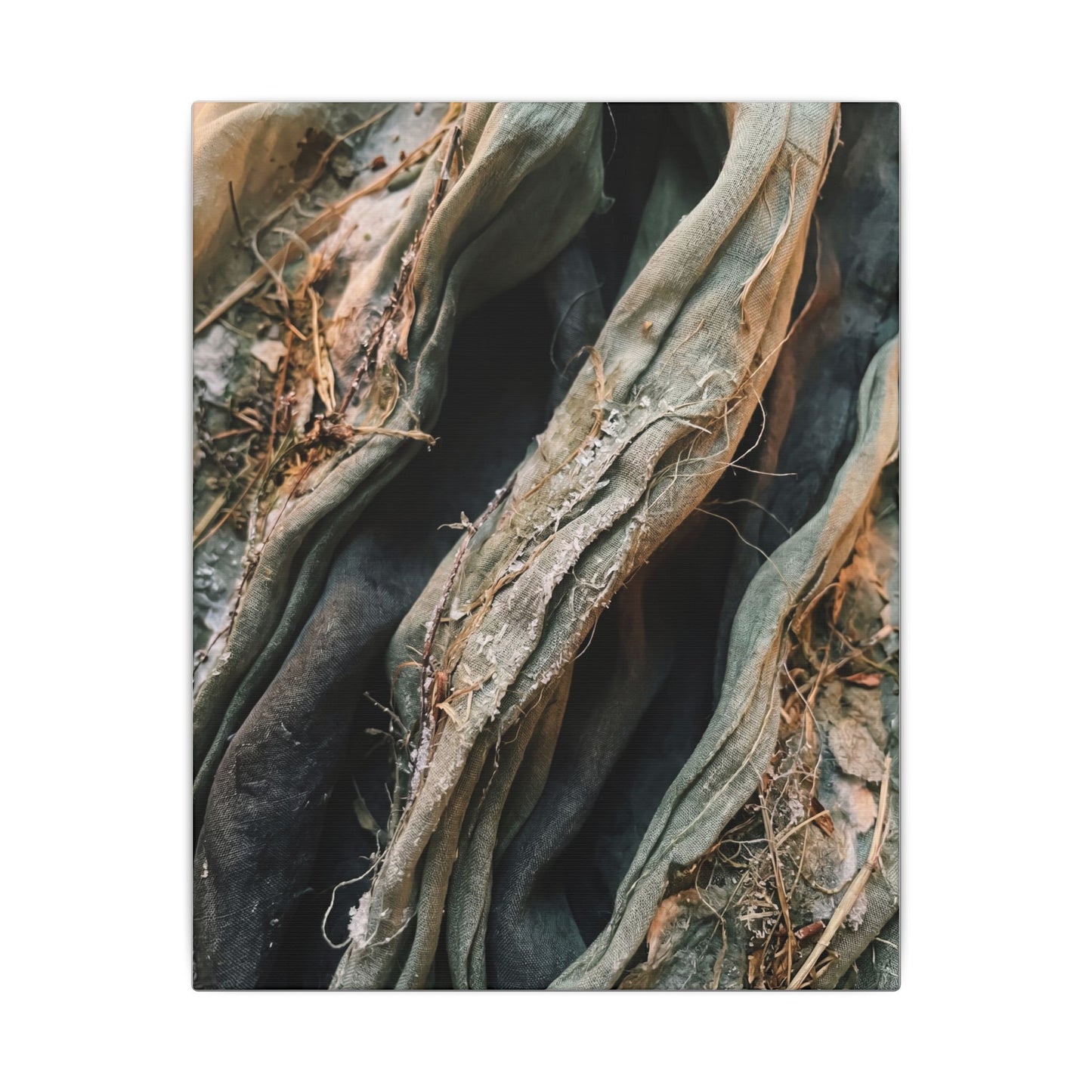 Silk Drape Winter Canvas Art | Japandi Cozy Design