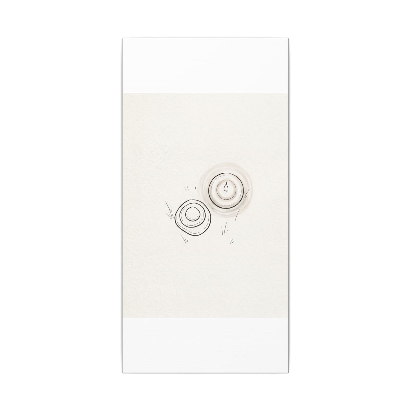 River Stones Canvas Art | Winter Japandi Minimal Line Art