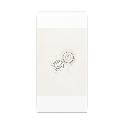 River Stones Canvas Art | Winter Japandi Minimal Line Art