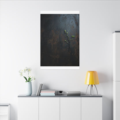 Rust Patina Moody Minimal Canvas Art | Moody Dark Japandi Art