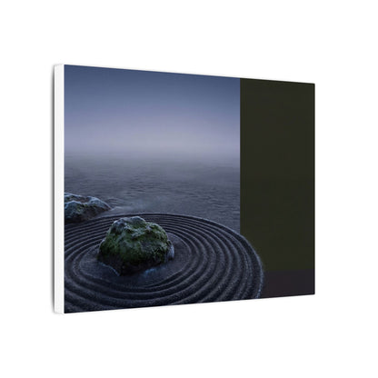 Ma Rock Garden Canvas Art - Dark Japandi Moody Minimal