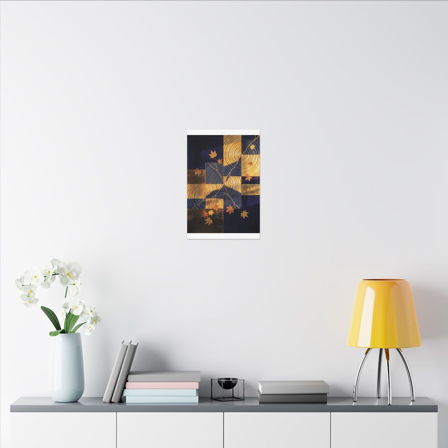 Autumn Water Ripple Crackle Gold Canvas Art | Artful Decor