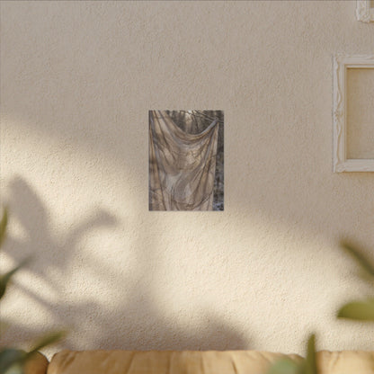 Ma Silk Drape Canvas Art - Japandi Japanese Pattern