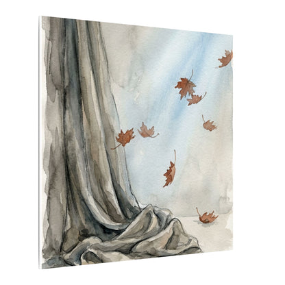 Ma Silk Drape Canvas Art - Japandi Watercolor