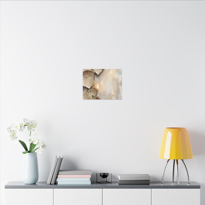 Broken Pottery Winter Canvas Art | Japandi Warm Design