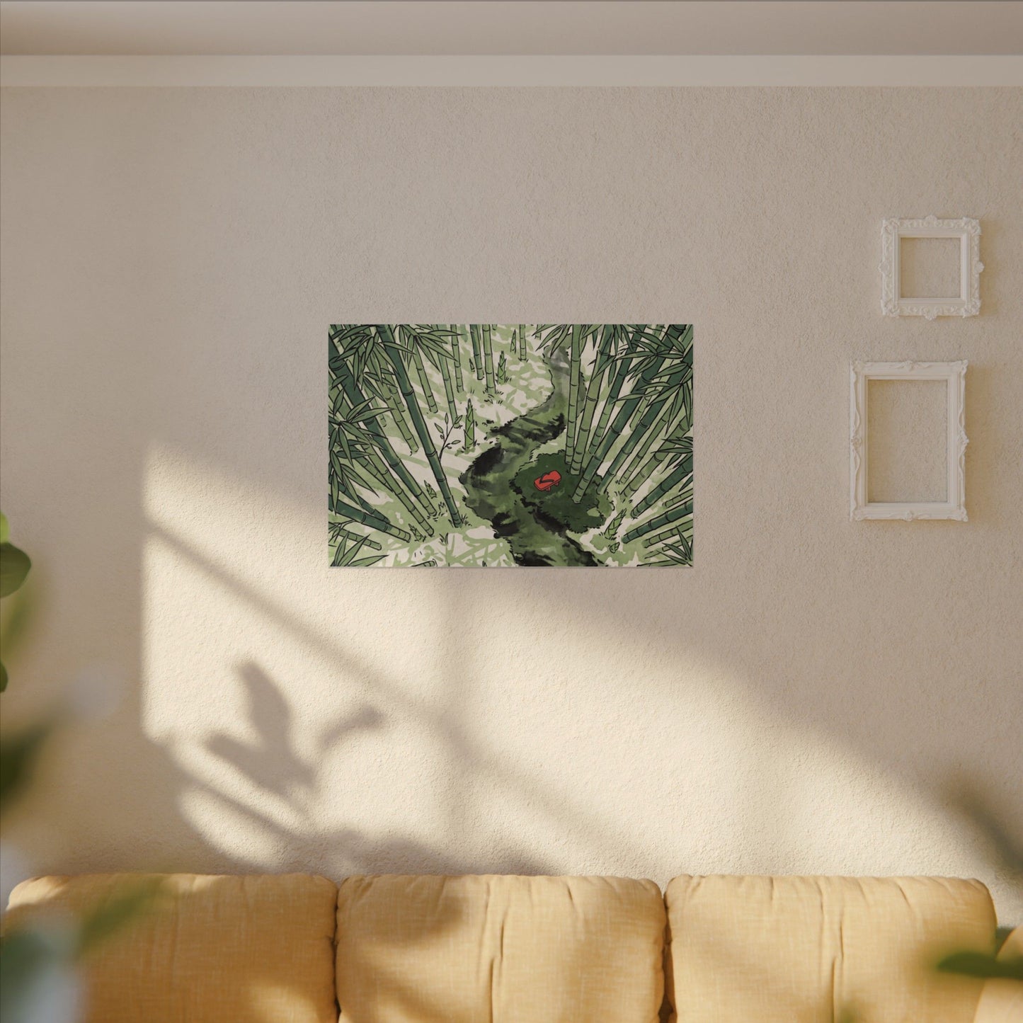 Peaceful Bamboo Grove Canvas Art - Ukiyo E Inspired Zen
