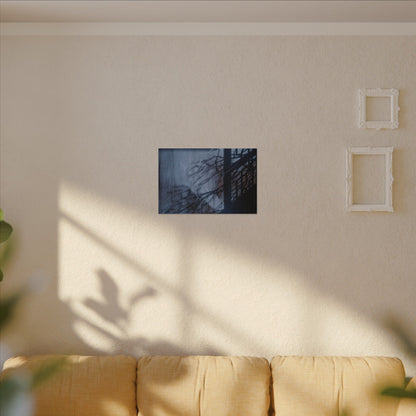 Shadow Play Moody Minimal Canvas Art | Moody Dark Japandi Art