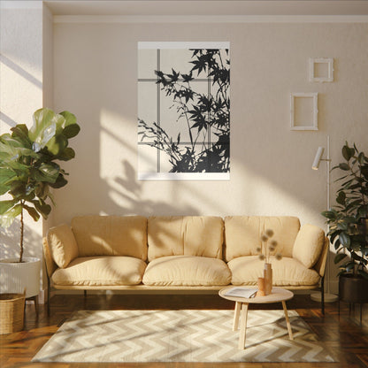 Shoji Screen Canvas Art | Summer Japandi Minimal Line Art