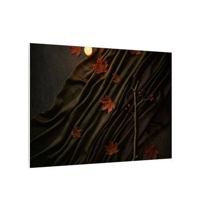 Autumn Silk Drape Moody Minimal Canvas Art | Moody Decor