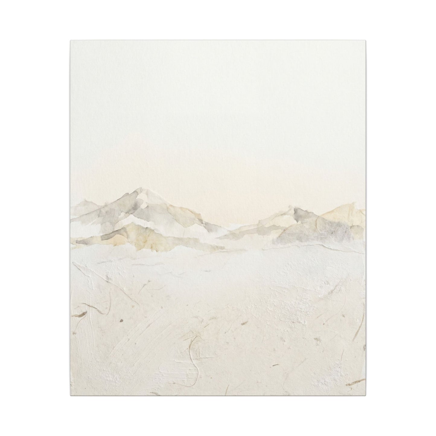 Mountain Mist Winter Canvas Art | Japandi Warm Design