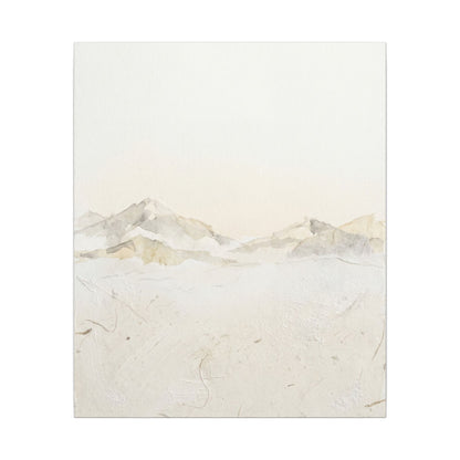 Mountain Mist Winter Canvas Art | Japandi Warm Design