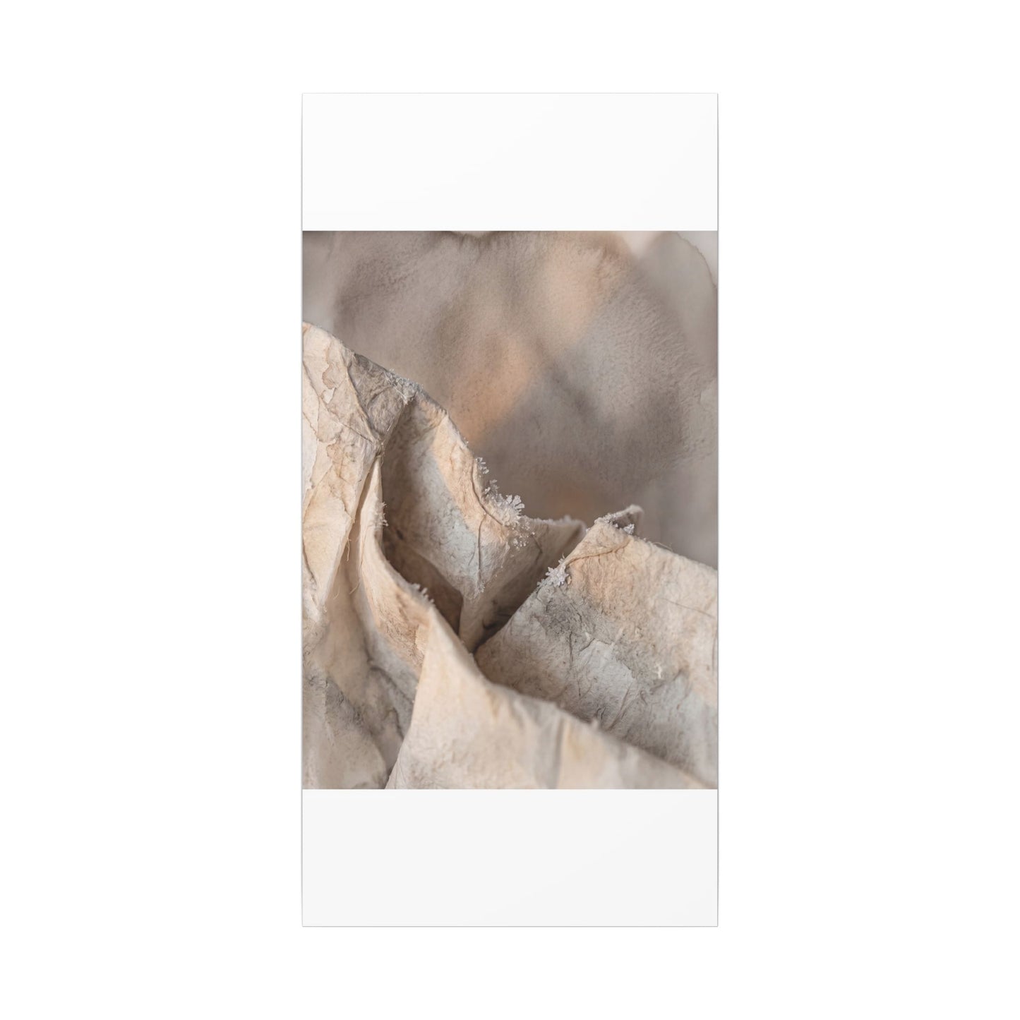 Japandi Paper Fold in Candlelight | Watercolor Canvas Art