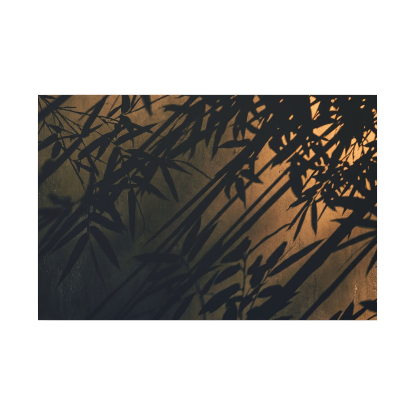 Sophisticated Shadow Play Canvas Art - Shadow Zen Dark Japandi Art Print