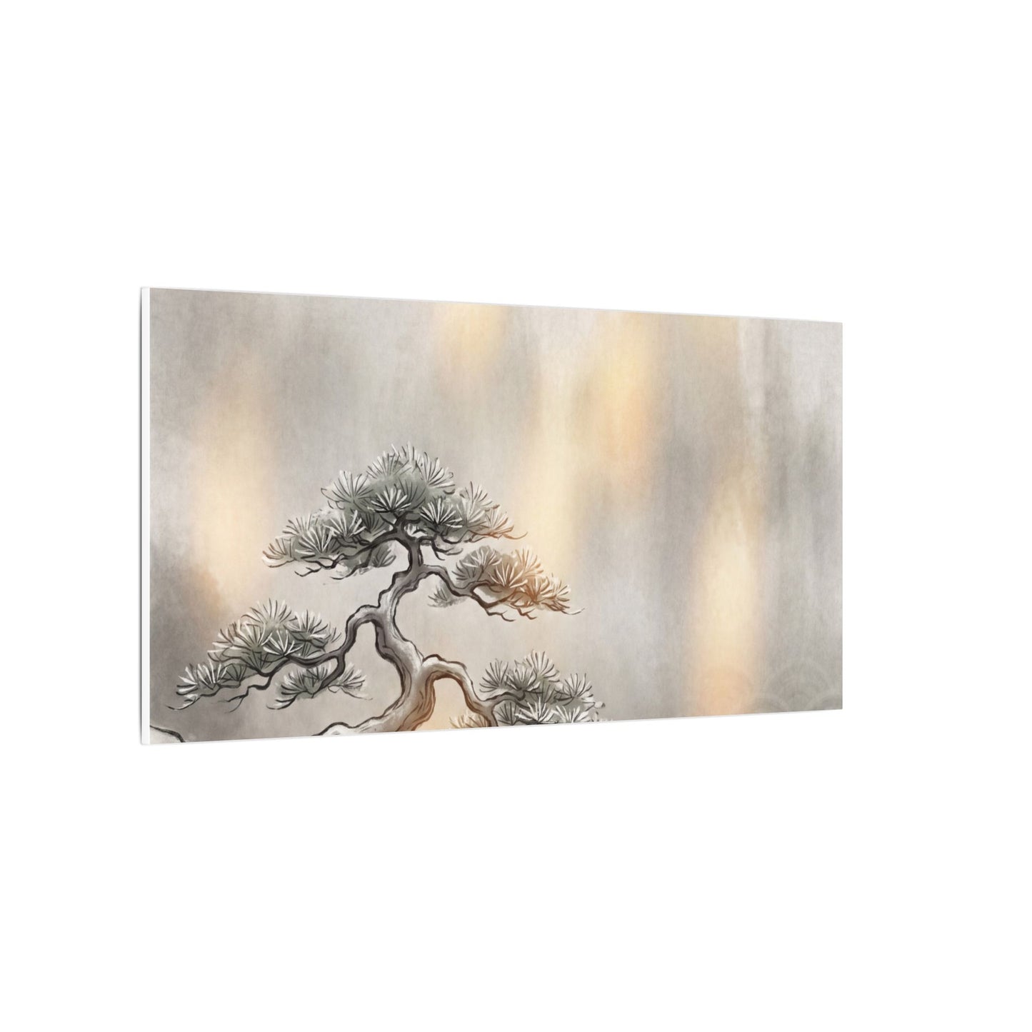 Pine Tree Canvas Art | Winter Japandi Japanese Pattern Art