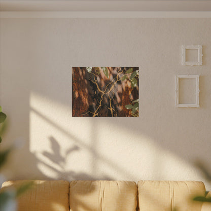 Kanso Rust Patina Canvas Art - Kintsugi Gold Vein