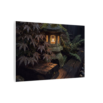 Moody Moonlit Garden Canvas Art - Shadow Zen Dark Japandi