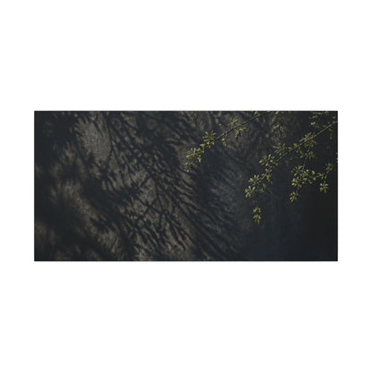 Overcast Shadow Play Canvas Art - Dark Japandi Seijaku