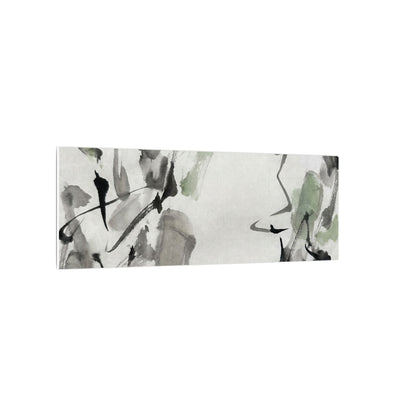 Zen Ink Brushstroke in Overcast | Sumi E Canvas Art