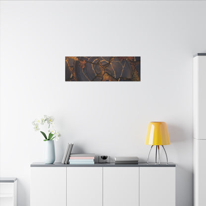 Autumn Cracked Earth Gold Repair Canvas Art | Philosophical Decor