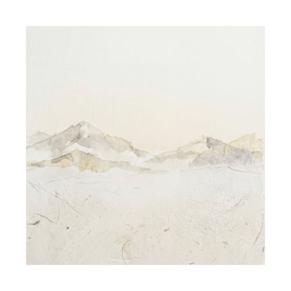 Winter Mountain Mist Texture Wall Art Print | Elegant Decor