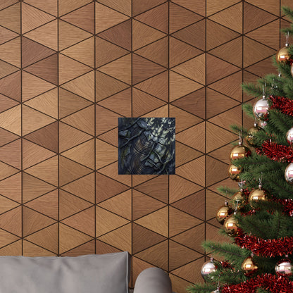 Winter Rock Garden Dark Texture Wall Art Print | Moody Decor