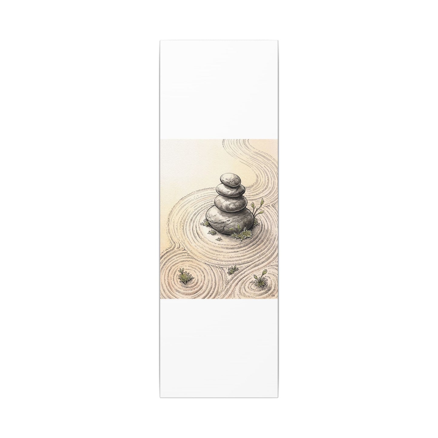 River Stones Spring Canvas Art | Zen Serene Design