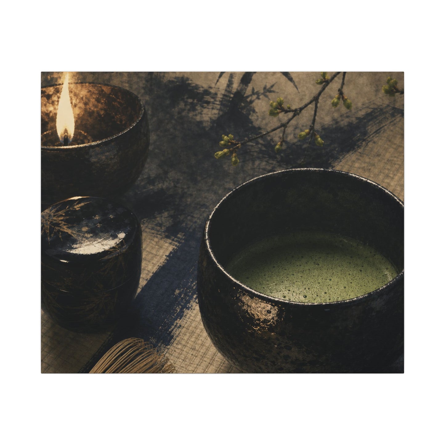 Ma Tea Ceremony Canvas Art - Zen Sumi E