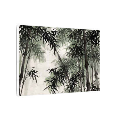 Zen Bamboo Grove in Overcast | Sumi E Canvas Art